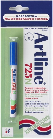 Permanente Marker "725N" extra fijne punt, 0.4mm - Blauw (Blister)