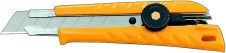 Breekmes "L-1" 18mm, met veiligheidswieltje, uit ABS-plastic (Blister)