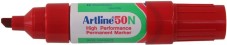 Permanente Marker "50N" schuine punt, 3.0-6.0mm - Rood