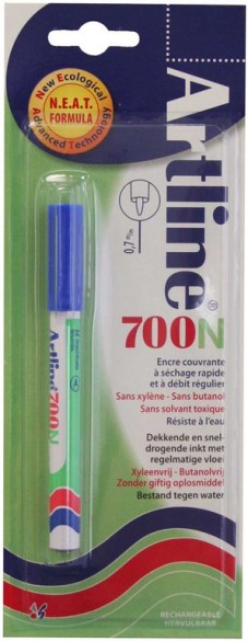 Permanente Marker "700N" ronde punt, 0.7mm - Blauw (Blister)