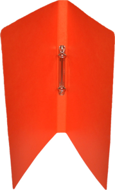 Classeur A4 avec 2 anneaux de 16mm, en carton de Lyon de 450gr - Orange
