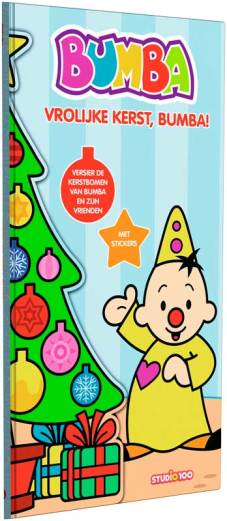 Livre en carton "Vrolijke Kerst, Bumba!" 205x366mm, 5 spreads incl. cover