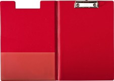 Klembord A4 met omslag, in karton overtrokken met PP folie - Rood