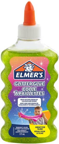 Vloeibare lijm "Glitter" 177ml, ideaal voor slijm - Groen