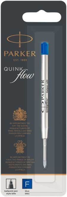 Recharge pour stylo bille "Quinkflow" pointe fine - Bleu (Blister)