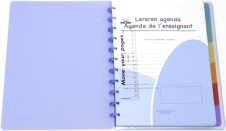 Agenda de l'enseignant A4+, planning semaine et bulletin de notes - Bilingue