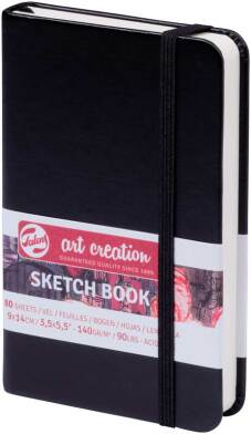 Schetsboek "Art Creation" 9x14cm, 140g, 80 vel - Zwart