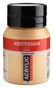 Acrylverf "Amsterdam" pot van 500ml - Lichtgoud n° 802