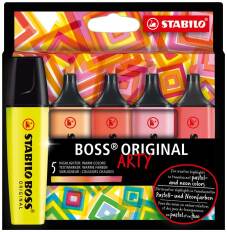 Surligneur "Boss Original ARTY" set de 5 pièces - Warm colors (Blister)