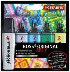 Surligneur "Boss Original ARTY" set de 5 pièces - Cool colors (Blister)