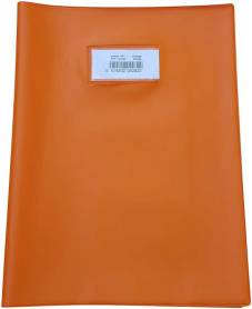 Protège-cahiers A4+, avec fenêtre, en PP, 350 micron - Orange