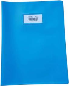 Protège-cahiers A4+, avec fenêtre, en PP, 350 micron - Bleu clair