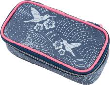 Trousse plumier "Box Glow in the dark" 21x10x6cm, 600D Polyester - Blue